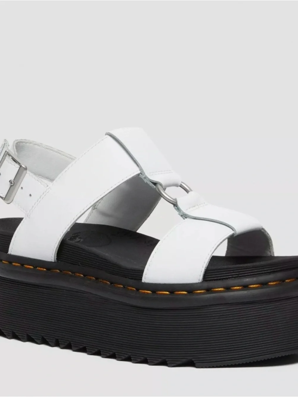 DR. MARTENS FRANCIS LEATHER PLATFORM STRAP SANDALS